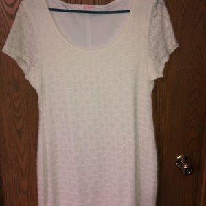 White lace tunic Isaac Mizrahi